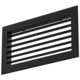 Grille murale simple réglable en aluminium - avec ressorts de friction - 800x100 mm - RAL 9005