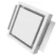 Ergovent bouche de ventilation sans cadre encastrable carrée 125 mm