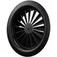 Diffuseur à jet hélicoïdal rond 250mm vis centrale - SWR 250 RAL 9005 30% brillant