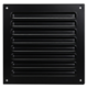 Grille extérieure carrée 150x150 mm aluminium - RAL9005 30% brillant