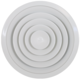 Grille de plafond ronde à motif fixe, Ø 250 mm - RAL9010