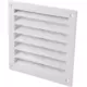 Grille murale extérieure en aluminium 150x150 mm - RAL 9016
