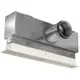 Grille linéaire en aluminium avec 2 déflecteurs réglables – 1 000 mm – RAL 9010 + plénum isolé avec registre de régulation du débit d'air