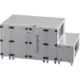Centrales de traitement d'air Maxivent WTW avec échangeur à contre-courant 7 600 m³/h, équipées d'un batterie à eau chaude et d'une batterie à eau froide, disposition horizontale à droite - PHE 7600 H WKJR T 02