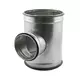 Té de Ø 250 mm - Ø 250 mm pour conduit rigide galvanisé (90°)