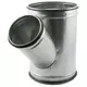 Té de Ø 250 mm - Ø 100 mm pour conduit rigide galvanisé (45°)