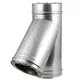 Elément droit à double paroi diamètre 130 mm (130/180) Pièce en T T135 I316L/I304 (D0,5/0,6)