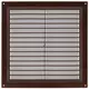 Grille de ventilation carrée grillagée 250 x 250 mm marron - VR2525B