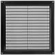 Grille de ventilation carrée grillagée 250 x 250 mm noir - VR2525M