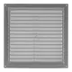 Grille de ventilation carrée grillagée 250 x 250 mm gris