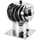 Tourelle de ventilation alimentée par le vent Cowl 250 mm en acier inoxydable avec solin de toit incluse - 180m3/h