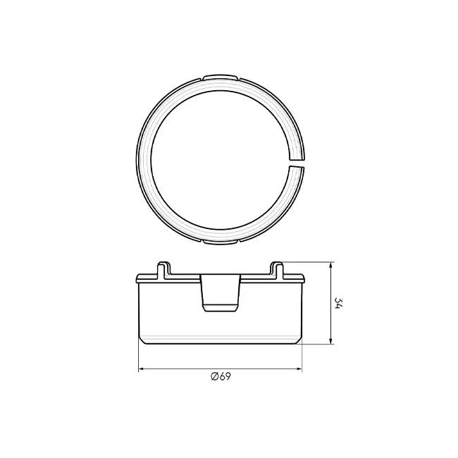 Ubbink Air Excellent 34C clips de fixation 10 pcs.