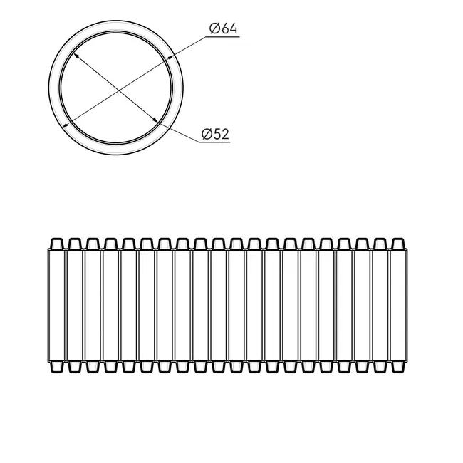 Ubbink Air Excellent 50 mètres gaine flexible 23C 63 52