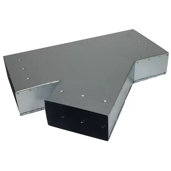Pièce en T 45 degrés 220x80 mm - 170x80 mm pour gaine