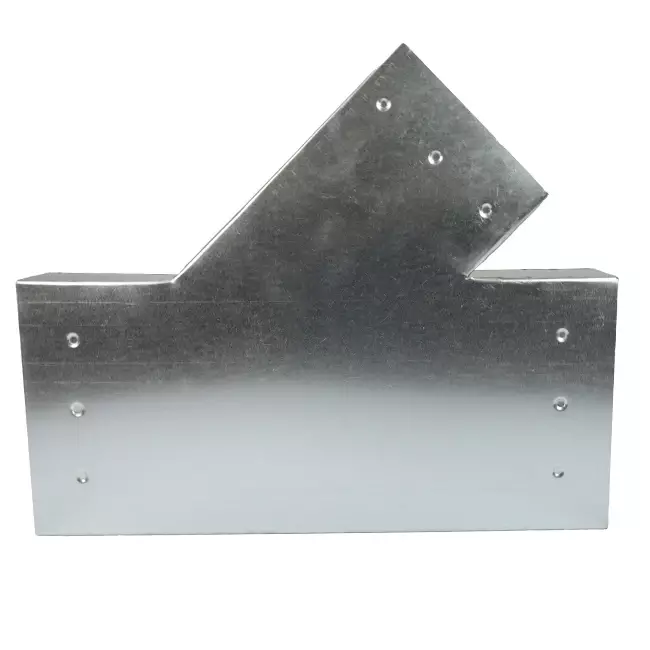 Pièce en T 45 degrés 220x80 mm - 170x80 mm pour gaine