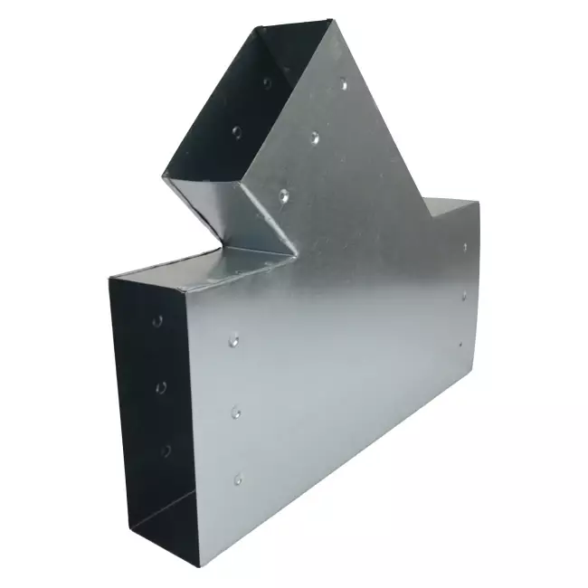 Pièce en T 45 degrés 220x80 mm - 170x80 mm pour gaine
