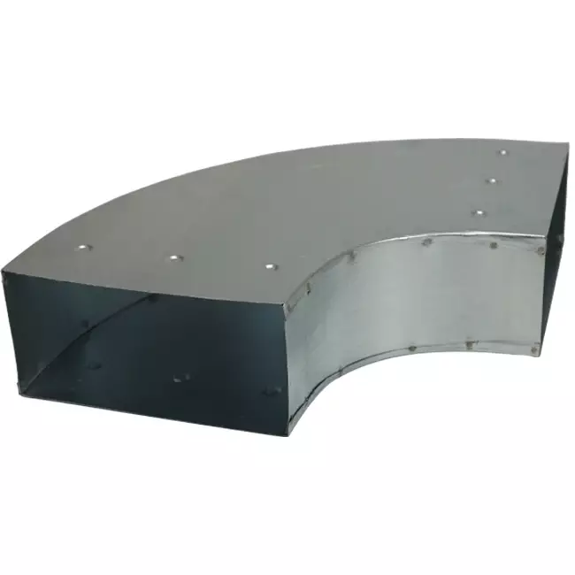 Coude à 90 degrés 170x80 mm horizontal pour gaine