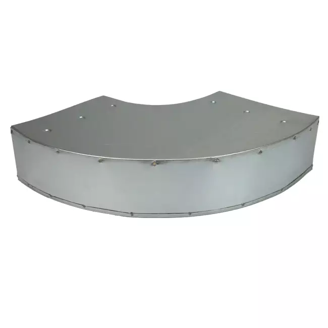 Coude à 90 degrés 170x80 mm horizontal pour gaine