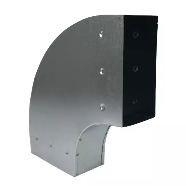 Coude à 90 degrés 170x80 mm horizontal pour gaine