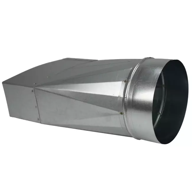 Adaptateur 170x80 mm à 160 mm de diamètre pour gaine
