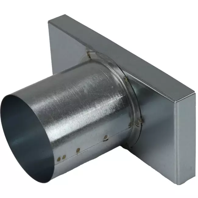 Couvercle 170x80 mm avec raccord de diamètre 80 mm pour le tuyau d'évacuation des fumées