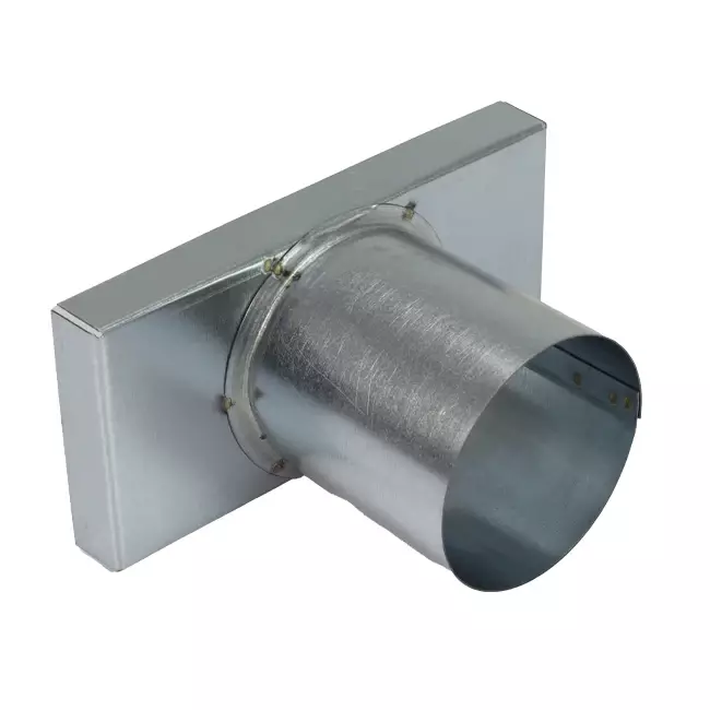 Couvercle 170x80 mm avec raccord de diamètre 80 mm pour le tuyau d'évacuation des fumées