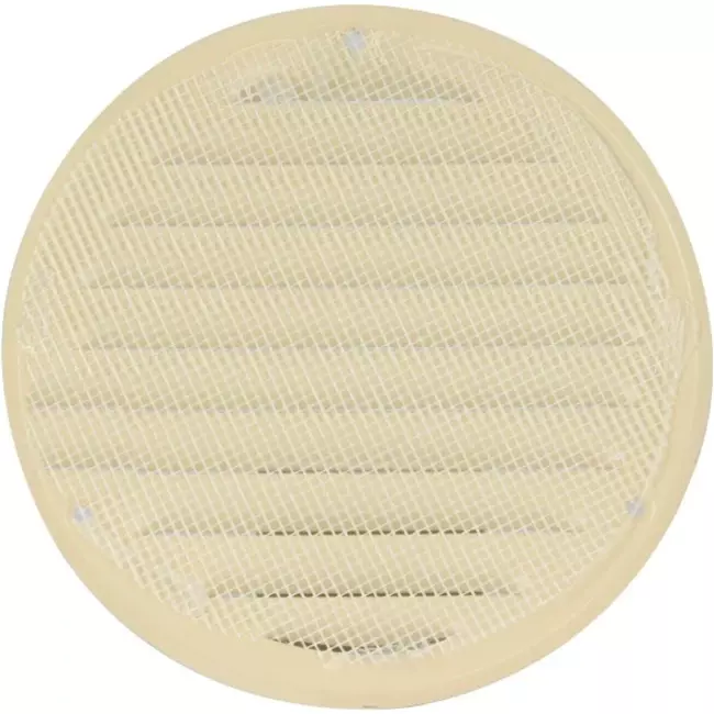 Grille de ventilation métal ronde Ø 125 mm beige - MR125Y - RAL1015
