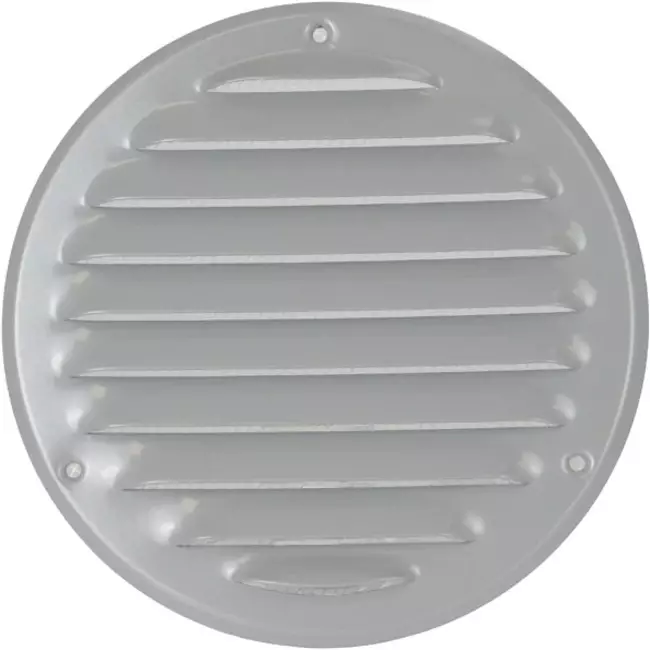 Grille de ventilation métal ronde Ø 125 mm gris - MR125P - RAL9006