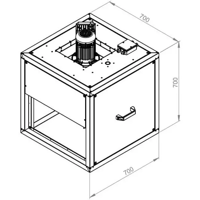 Ventilateur de caisson moteur extérieur flux linéaire - MPC 400 EC TI 30