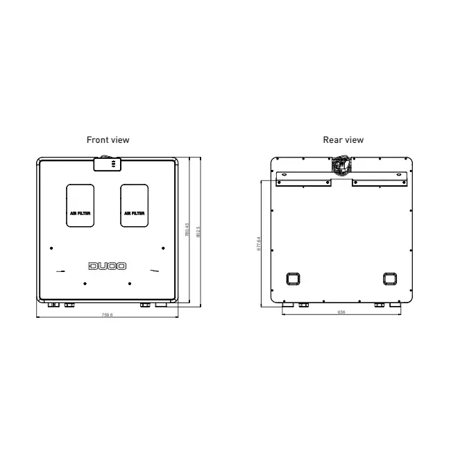 Unité de récupération de chaleur DucoBox Energy Comfort Plus D550