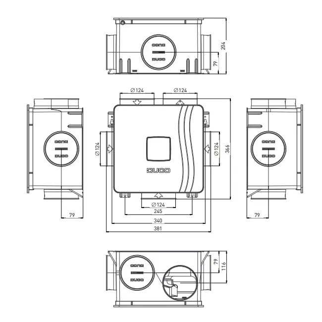DucoBox Reno 325 m³/h - fiche de sécurité