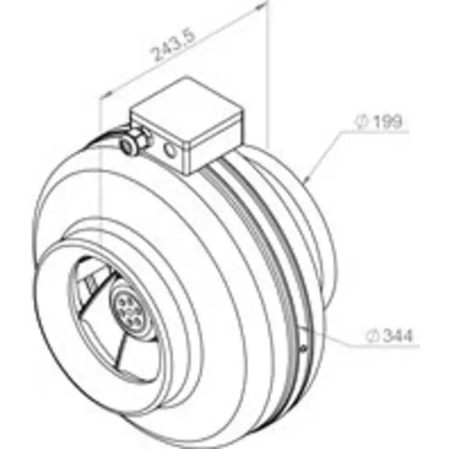 Ventilateur de gaines Ruck 1040m³/h - Ø 200 mm + régulateur électronique continu 1,0 A