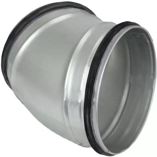 Coude spiralé rond 30° Ø 80 mm pour conduit rigide galvanisé