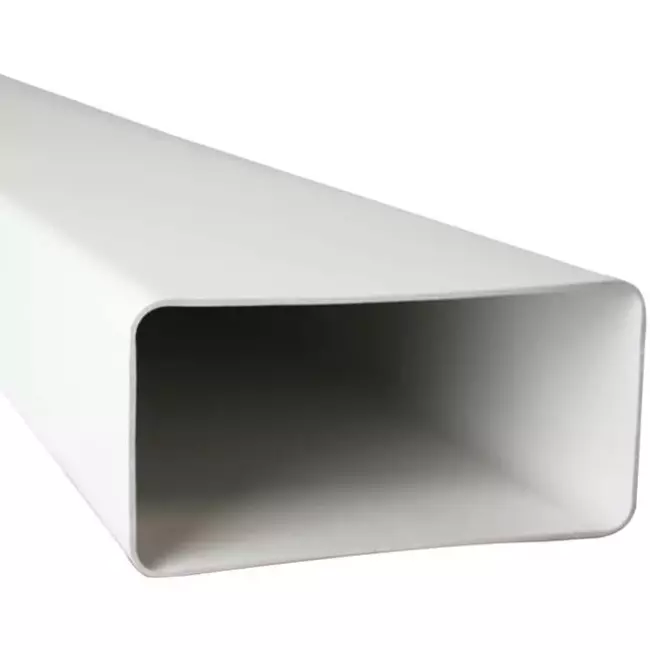 Gaine de ventilation rectangulaire en plastique 110 x 55 longueur = 1 mètre - K-1
