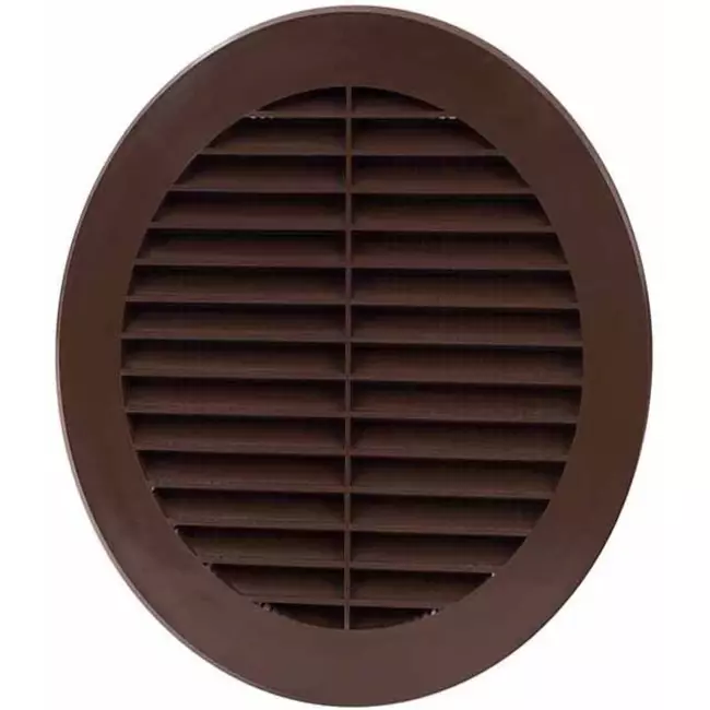 Grille à ailettes diamètre 150 mm marron - VR150B