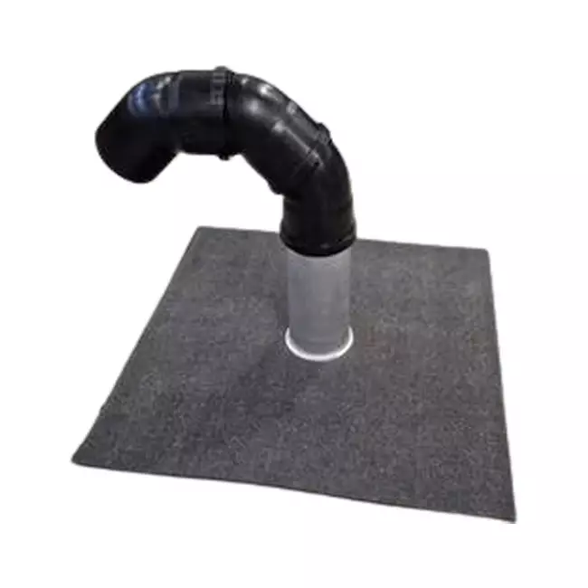 Kit de pénétration de toit Ø110mm avec couverture en bitume, tuyau de 200mm
