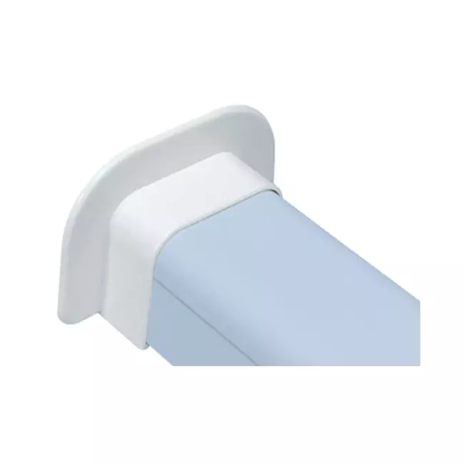 Climaplus - rosace murale pour gaine de climatisation 90x65mm RAL 9010 BLANC