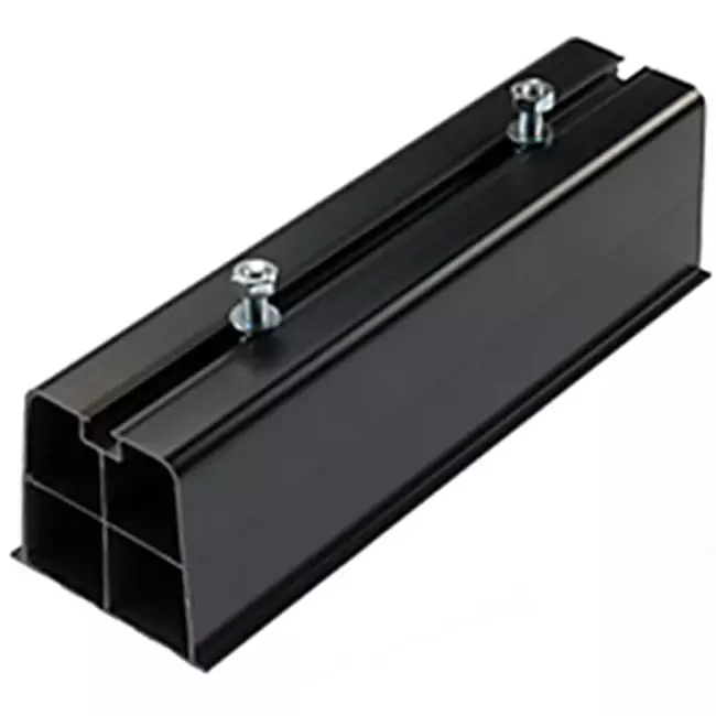 Barre de montage à l'extérieur de l'unité en PVC dur, longueur 450 mm
