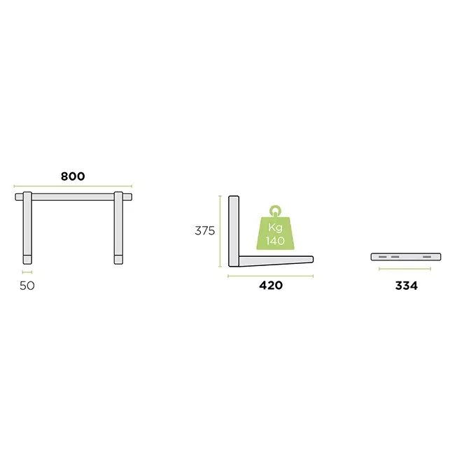 Unité extérieure Rodigas Console murale 800x375x420mm