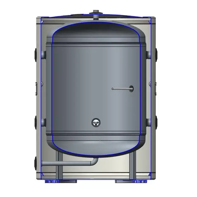 Réservoir tampon en acier inoxydable Duplex 100L avec résistance 2KW