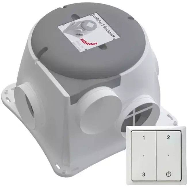 Kit Zehnder ComfoFan Silent 460 m³/h + commande RFZ - prise avec mise à la terre