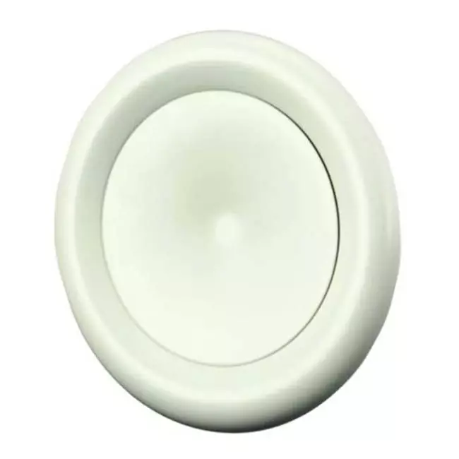 Bouche de soufflage métal Ø 80 mm RAL 9010 avec clips à ressorts - DVSC-P080