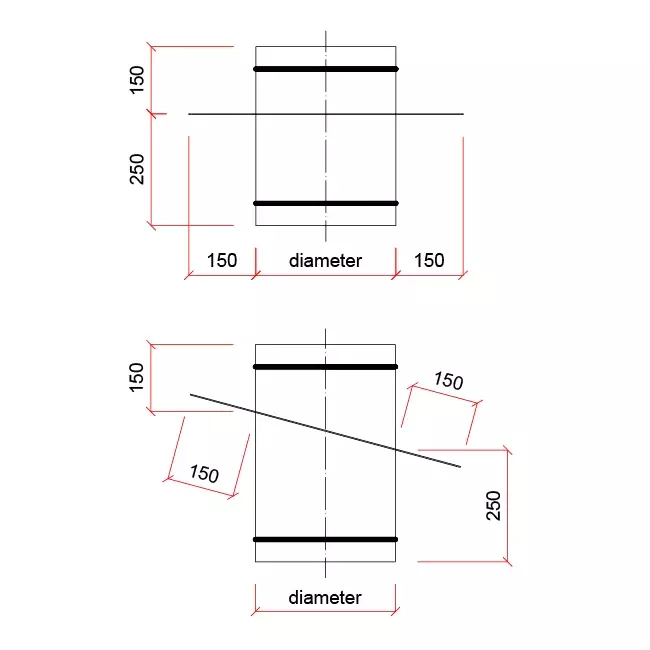 Solin de toit 15 degrés pour grille de ventilation Stream-Vent diamètre 400 mm