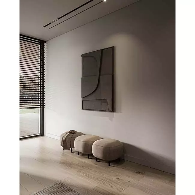 Diffuseur à fente sans cadre Ergovent 1050 mm avec diamètre de raccordement 90 mm - modulaire - 1 fente