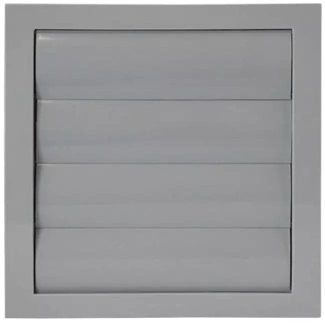 Grille de surpression à lamelles 190 x 190 mm diamètre : 125 gris - ND12ZP