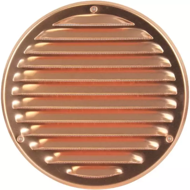 Grille de ventilation métal ronde Ø 200 mm cuivre - MR200Cu