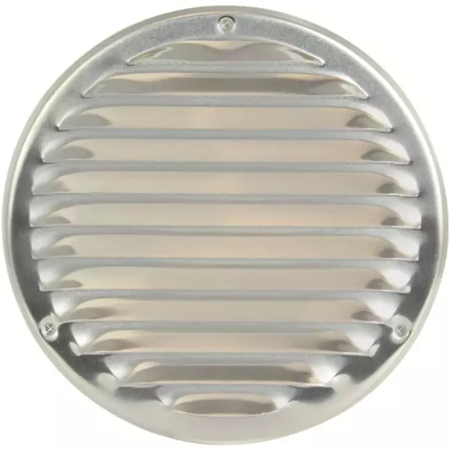 Grille de ventilation métal rond Ø 160 mm aluminium - MR160Al