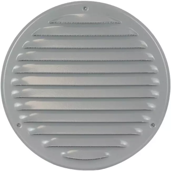Grille de ventilation métal ronde Ø 160 mm gris - MR160P - RAL9006