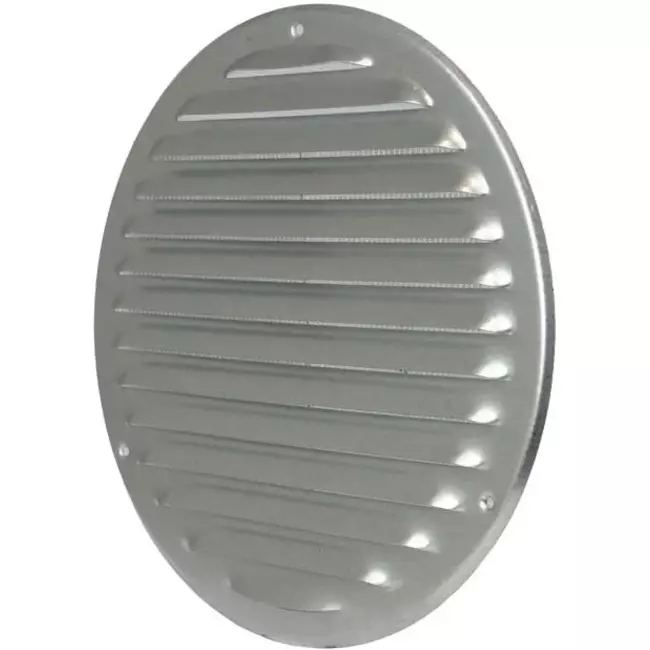 Grille de ventilation métal rond Ø 200 mm zinc - MR200ZN
