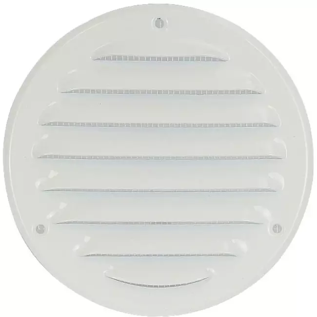 Grille de ventilation métal rond 125 mm blanc - MR125 - RAL9016